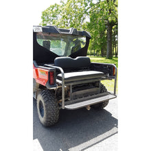 Load image into Gallery viewer, Extended Lead Time!! Honda Pioneer 1000-3 CUSTOM USA REAR WELDED FLIP SEAT ASSEMBLY Raw Metal, Includes Heat Shield - New Black Seat Cushion Set - 13 Ga Expanded Smooth Sheet Metal - ADD&#39;L OPTIONS AVAILABLE
