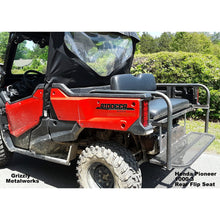 Load image into Gallery viewer, Honda Pioneer 1000-3 Rear Welded Flip Seat Assembly - With Custom Options Available-Rear Flip Seat-Grizzly Metalworks-Pioneer 1000-3-Grizzly Metalworks
