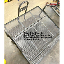 Load image into Gallery viewer, Extended Lead Time!  Polaris Ranger MID SIZE 500/570 CUSTOM USA REAR WELDED FLIP SEAT ASSEMBLY Raw Metal -13 GA Exp. Sheet Metal, Heavy Duty - Includes Rear Cargo/Gear Area &amp; Heat Shield-OPTIONS: Seat Belts; Custom Heavy Duty 2&quot; Receiver &amp; More
