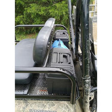 Load image into Gallery viewer, Extended Lead Time! Honda Pioneer 500 CUSTOM REAR WELDED FLIP SEAT ASSEMBLY-USA -Raw Metal-Includes Grizzly&#39;s Amazing Heat Shield, Black Cushion Set; 13 GA Exp. Sheet Metal; Cargo Area-INSTANT TRANSFORMATION!-Options: Seat Belts, 2&quot; Receiver, Grab Bar
