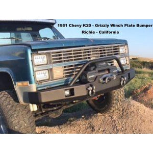 Chevy K10, K20, K30 & Chevy Suburban Custom USA Front Winch 3/16" Plate Bumper -Square Body Front  (Non-Winch Model Available)  PRECISION WELDED MODEL -High Quality! USA! OPTIONS AVAILABLE! (No Rear Bumper Available)