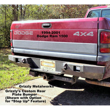 Load image into Gallery viewer, 1994-2001 Dodge Ram 1500 Custom USA Rear Plate Bumper -  PRECISION WELDED MODEL - Extra Heavy Duty! Grizzly High Quality! USA! OPTIONS AVAILABLE!
