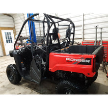 Load image into Gallery viewer, Honda Pioneer 520 REAR WELDED FLIP SEAT-Raw Metal-Includes High Quality Bucket Seats; 13 GA Exp. Sheet or 14 GA Solid Metal; Cargo Area-INSTANT TRANSFORM TO YOUR 520 to an AMAZING 4 PASSENGER SIDE X SIDE-Many Options! (cushion pattern color may vary)

