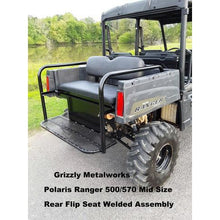 Load image into Gallery viewer, POLARIS RANGER 2 &amp; 4 PASSENGER MID SIZE 500 &amp; 570 Rear Flip Seat Welded Assembly-Rear Flip Seat-Grizzly Metalworks-Polaris Ranger 500-Raw Metal-Grizzly Metalworks
