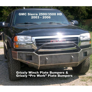 gmc sierra 2500 3500 front winch bumper grizzlymetalworks.com