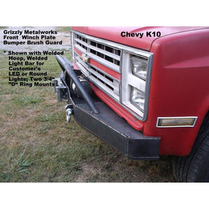 Chevy K5 K10 front winch plate bumper   grizzlymetalworks.com