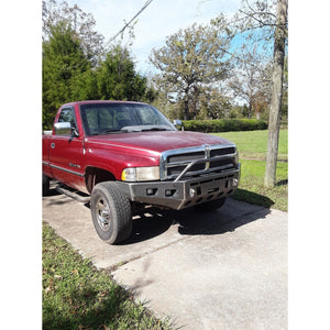 1994-2001 Dodge Ram 1500, 2500 & 3500 Gas and Diesel Trucks- Custom USA Front Winch 3/16" Plate Bumper- (Non-Winch Model Available)  PRECISION WELDED MODEL - Extra Heavy Duty! Grizzly High Quality! USA! OPTIONS AVAILABLE!