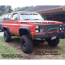 Load image into Gallery viewer, Chevy K5 K10 K30 front winch plate bumper   grizzlymetalworks.com
