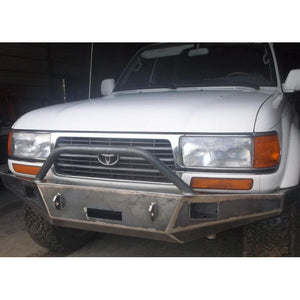 1989-1997 Toyota Land Cruiser Model 80 Series Custom USA Front Winch 3/16" Plate Bumper  (Non-Winch Model Available)-  PRECISION WELDED MODEL - High Quality! USA! OPTIONS AVAILABLE!